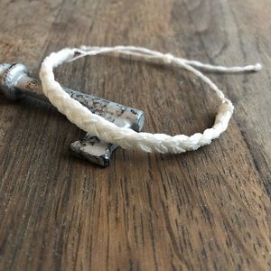 White Braided Bracelet